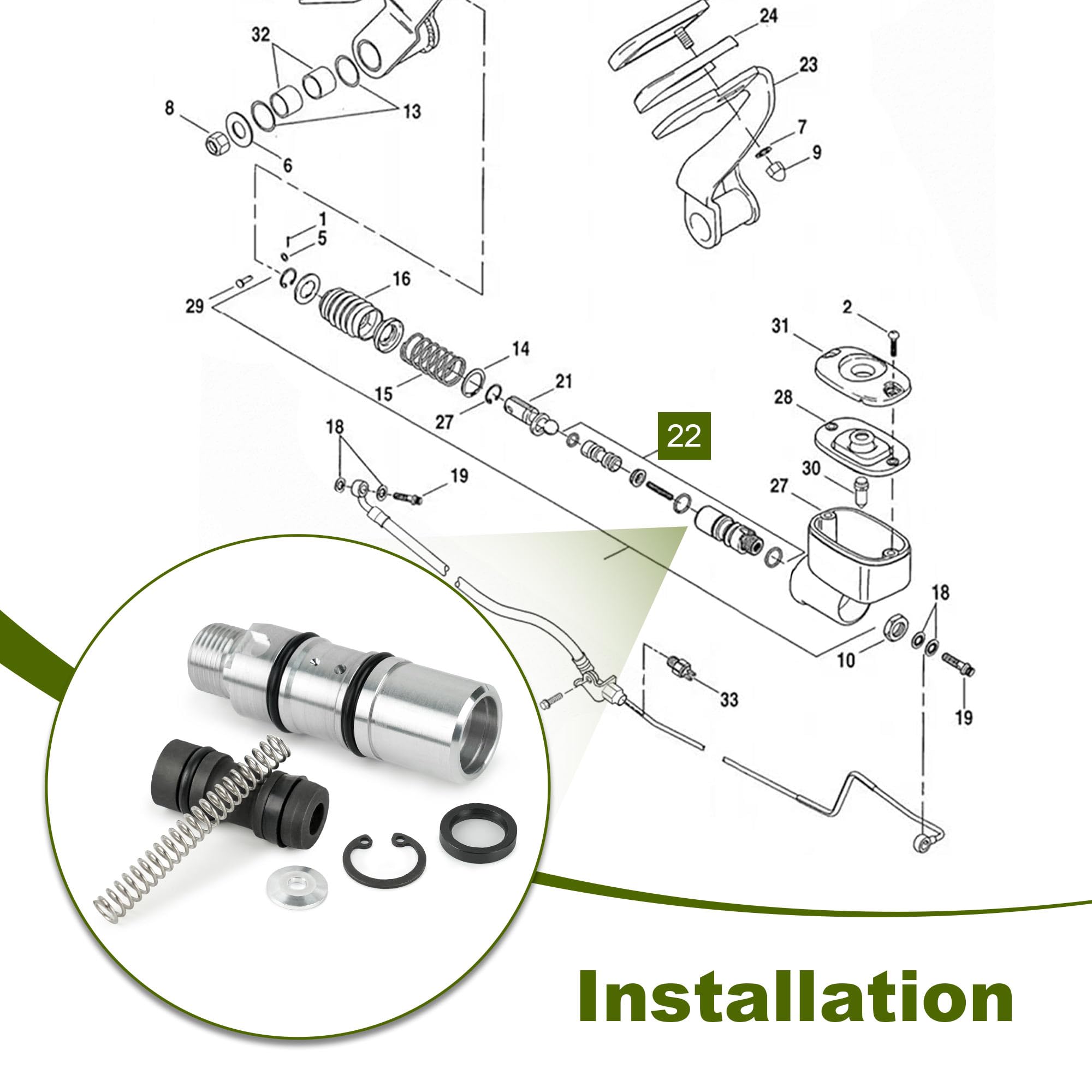Camotokiit seals and O-rings laid out to show full replacement parts and leak prevention