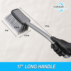 CANAAN STAR close-up of flagged bristles gently lifting dirt — protects surfaces