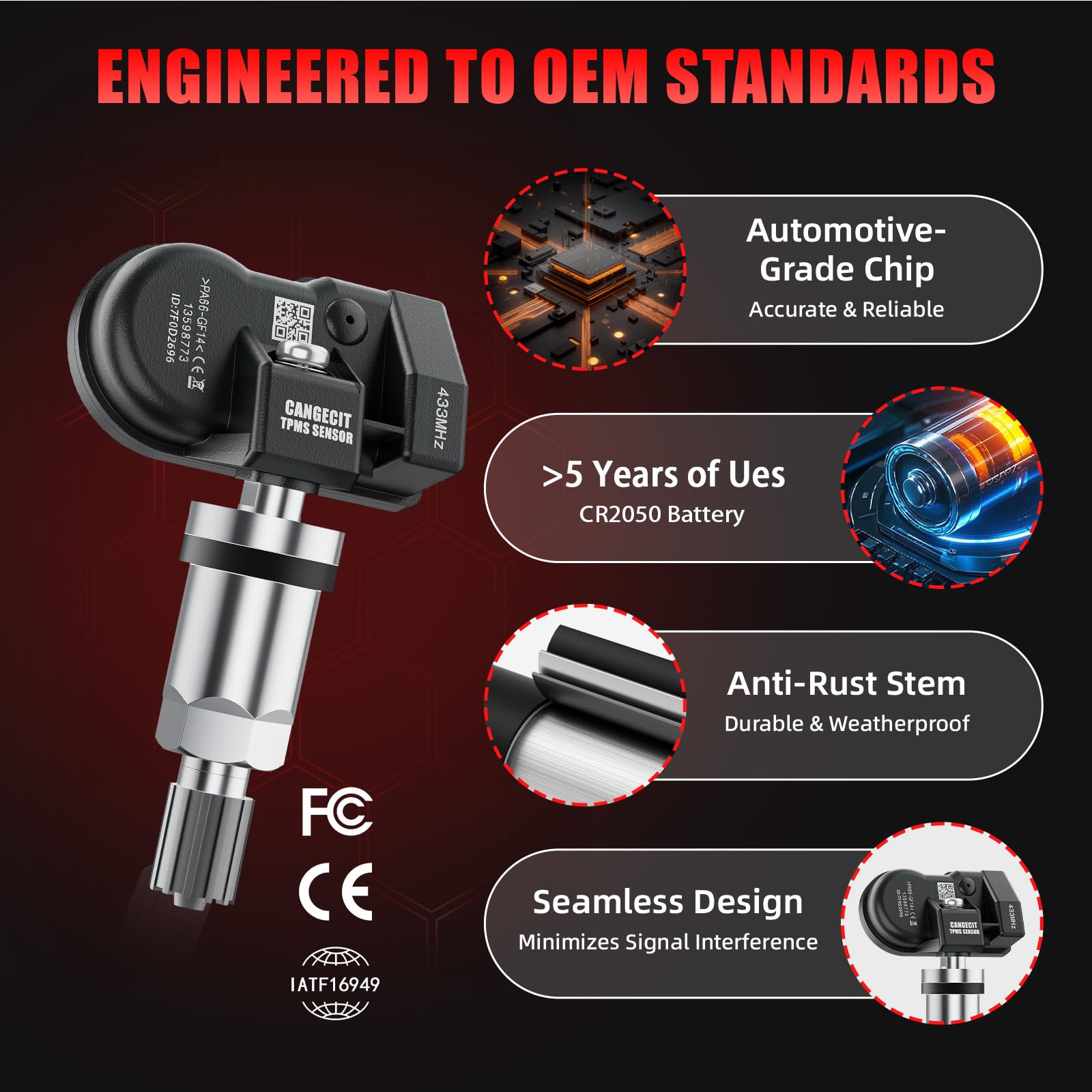 Cangecit sensor installed on wheel demonstrating quick vehicle recognition
