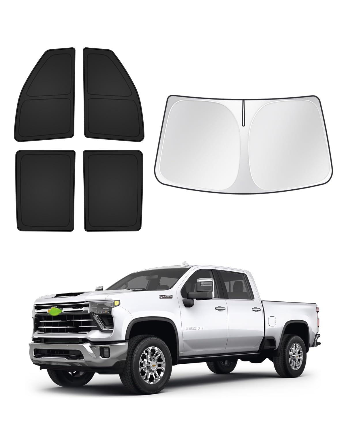 Canvcle windshield cover installed offering sun protection and cooler cabin