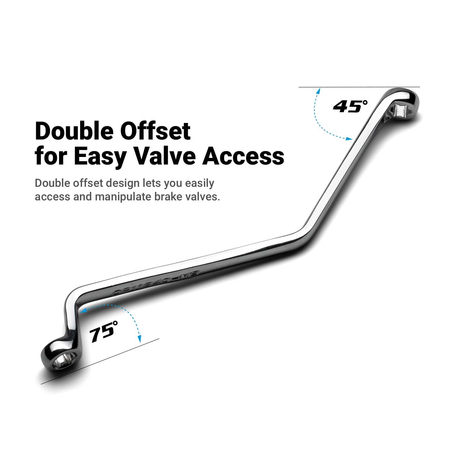 Capri Tools close-up of WaveDrive 6-point box end displaying torque-transfer benefit