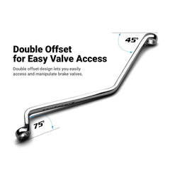 Capri Tools close-up of WaveDrive 6-point box end displaying torque-transfer benefit