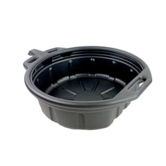 Capri Tools front view of 2-gallon drain pan showing low profile and opening for easy fluid capture