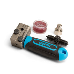 Capri Tools double flaring tool front profile showing compact design and fast setup