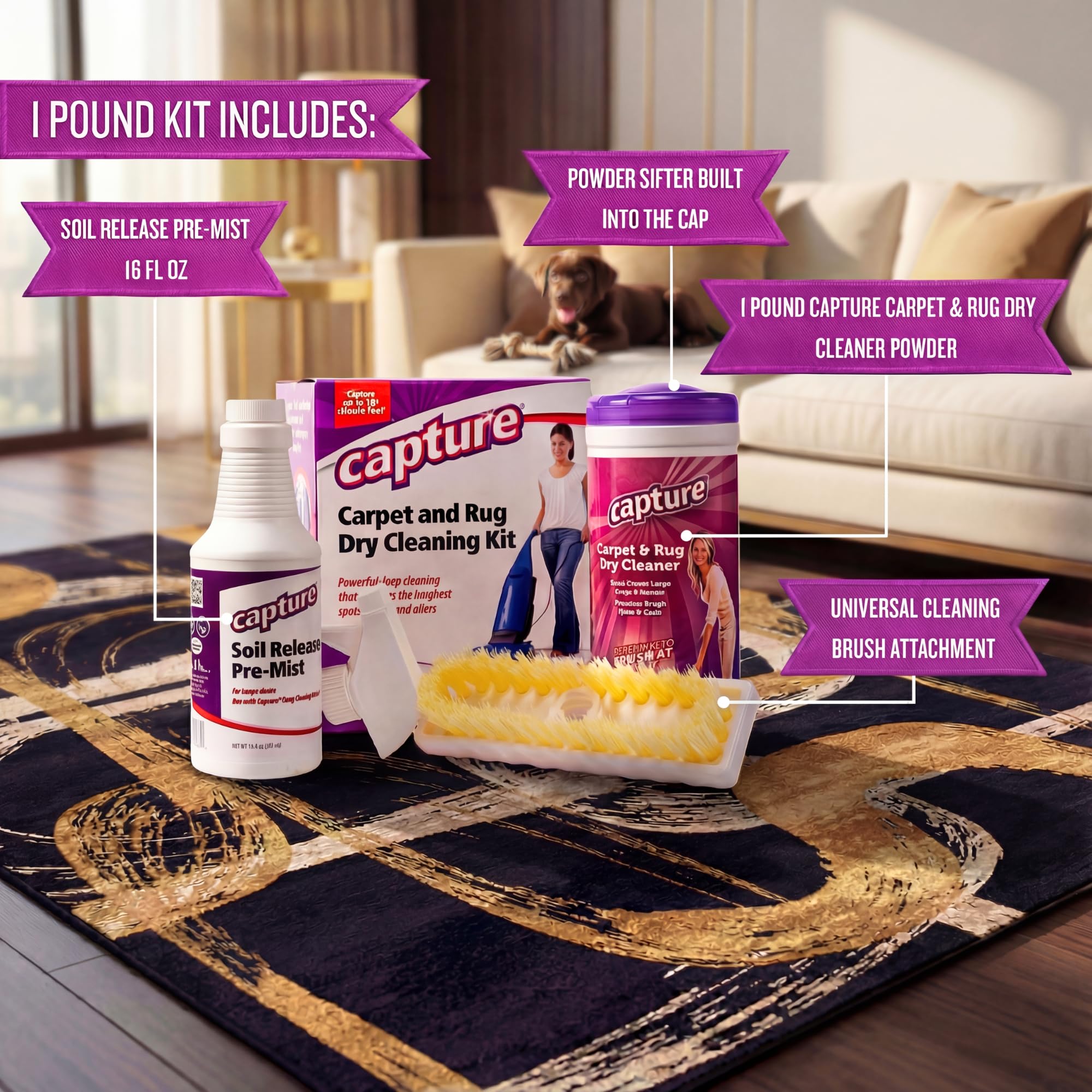Capture pre‑mist spray bottle ready to loosen stains and odors