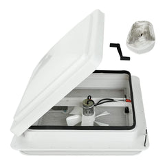 caqeg front view white lid showing compact vent and weatherproof design