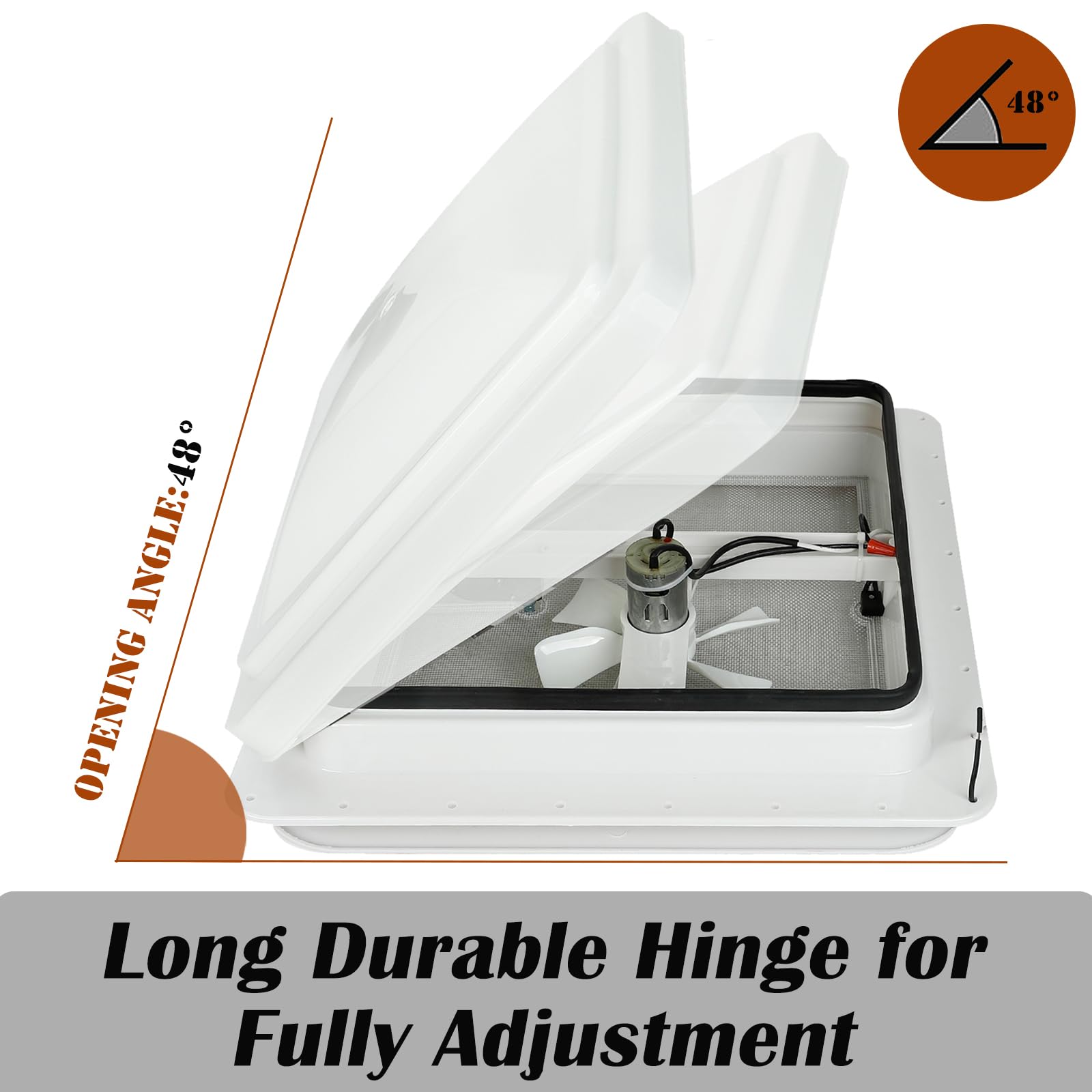 caqeg mounted on RV roof demonstrating secure exterior installation