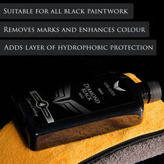 Car Gods close-up of black pigment particles enhancing color