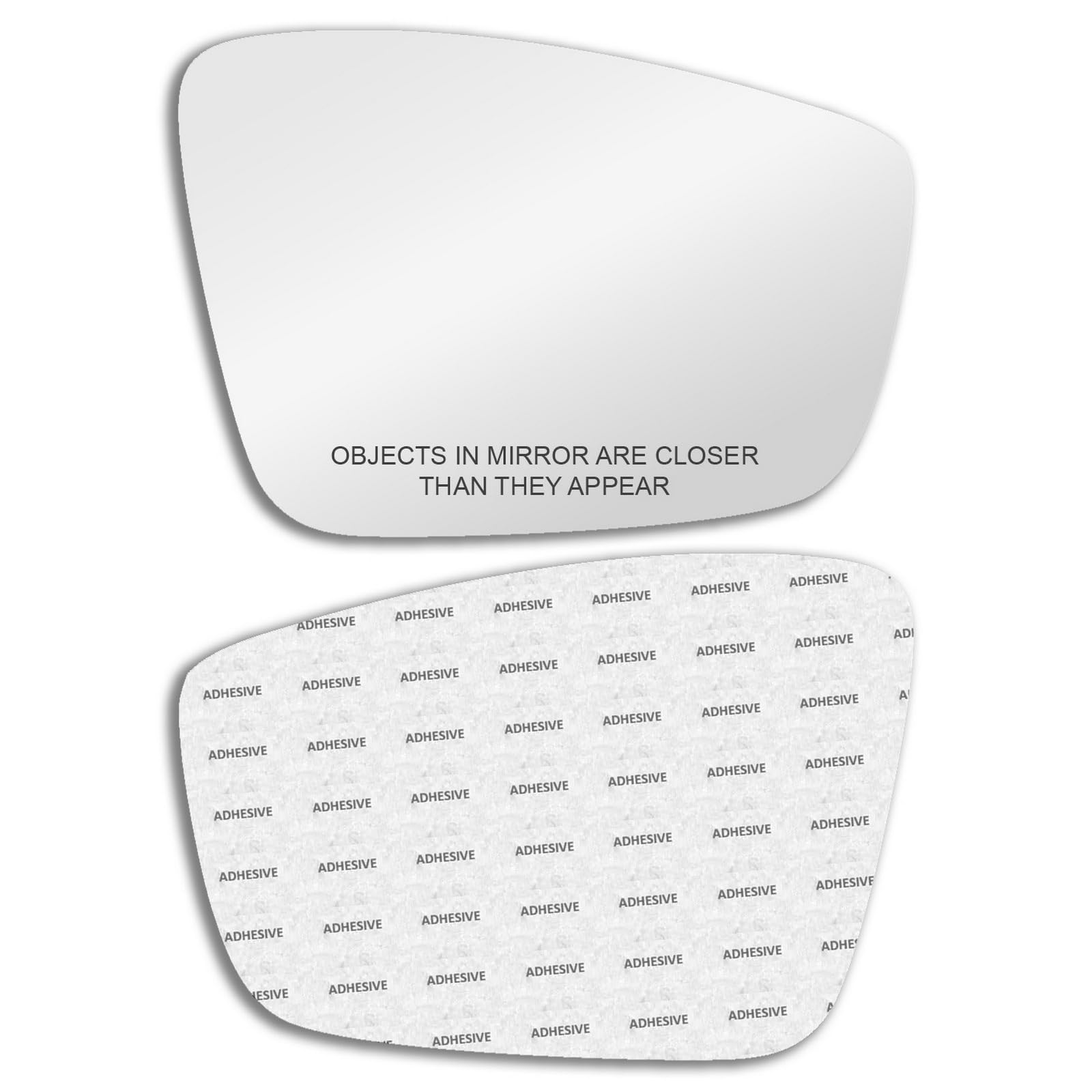CAR MIRROR BAZAR front view showing replacement mirror glass and label, clear product detail