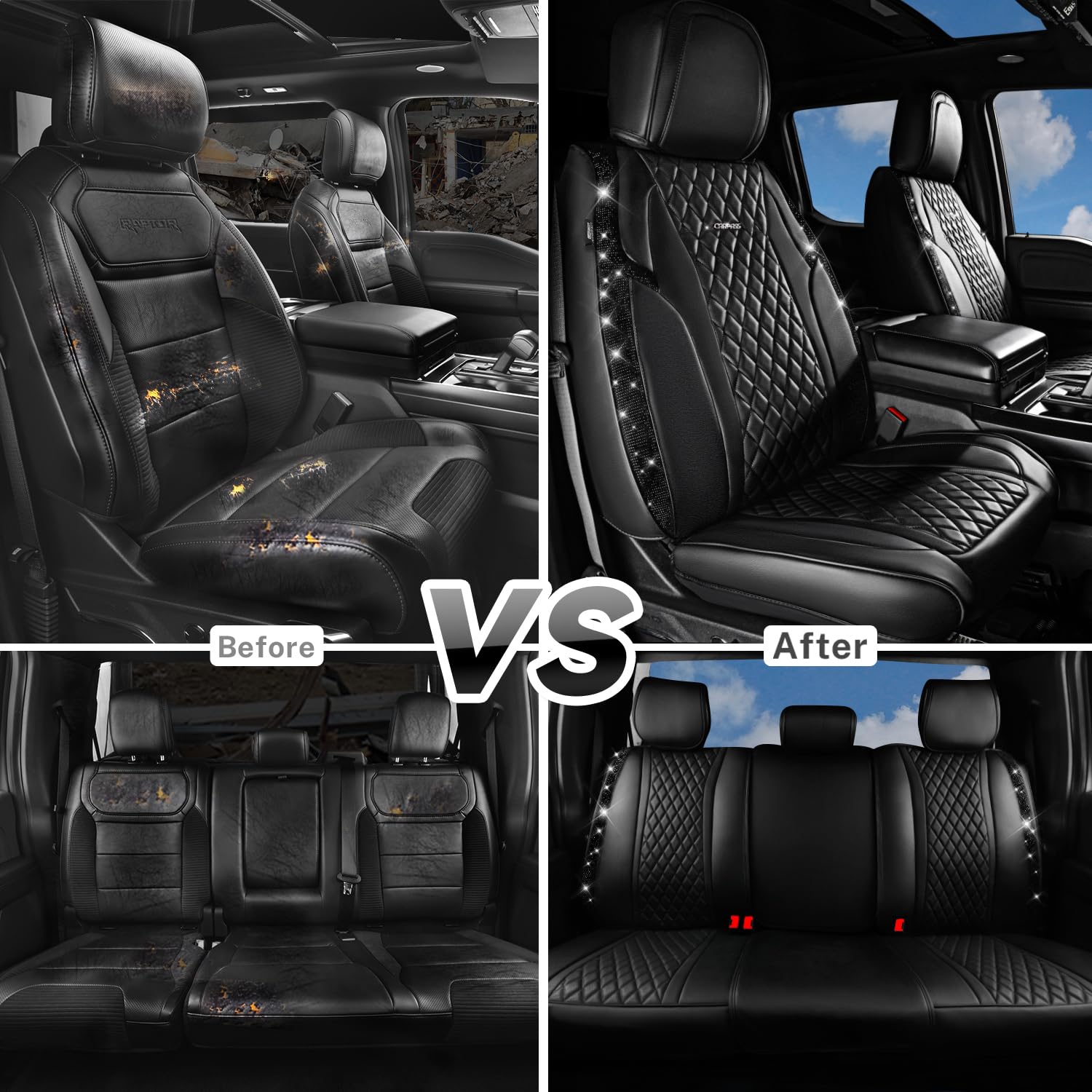 CAR PASS underside straps and anti-slip backing, secure no-shift hold
