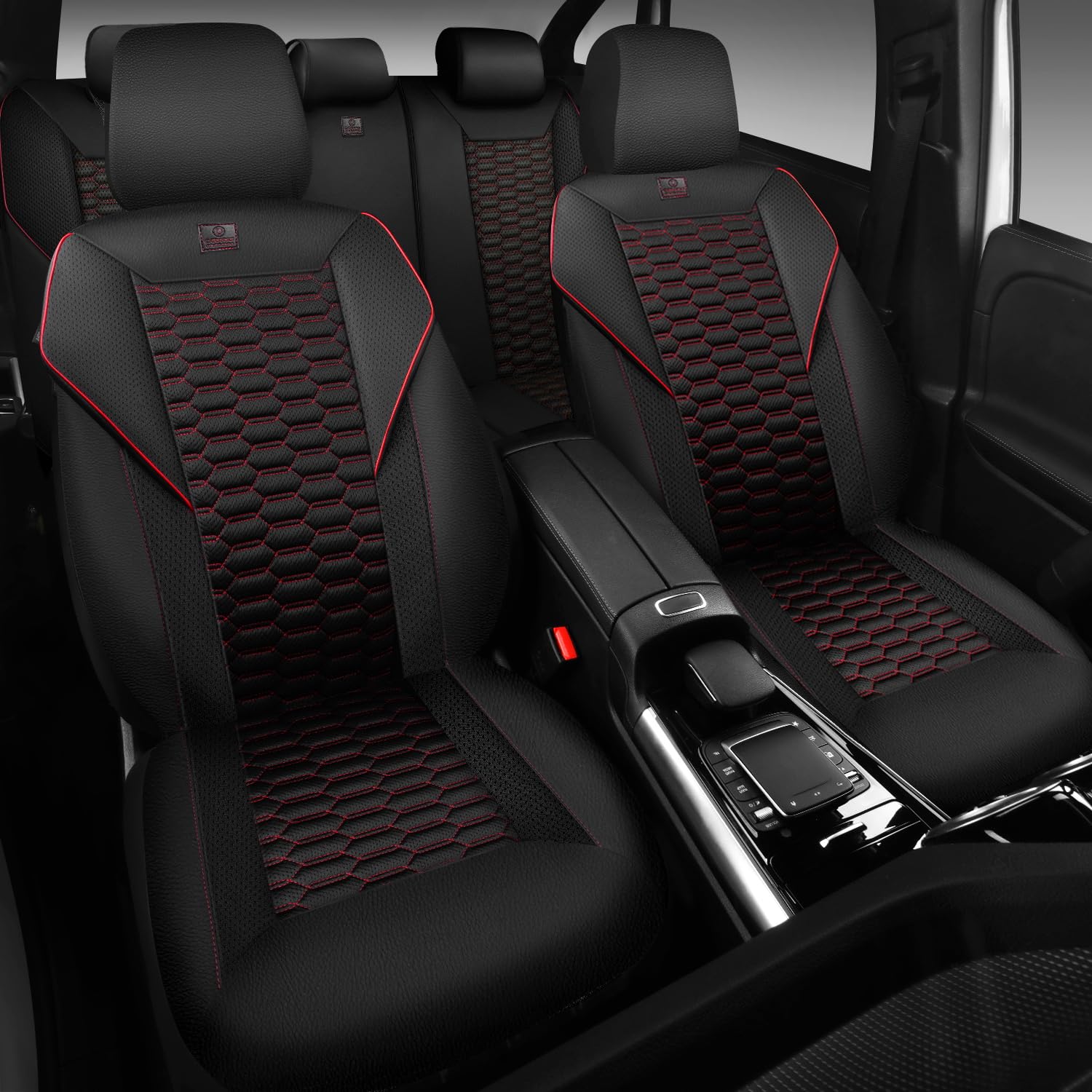 CAR PASS armrest access cutout showing easy armrest use and convenience