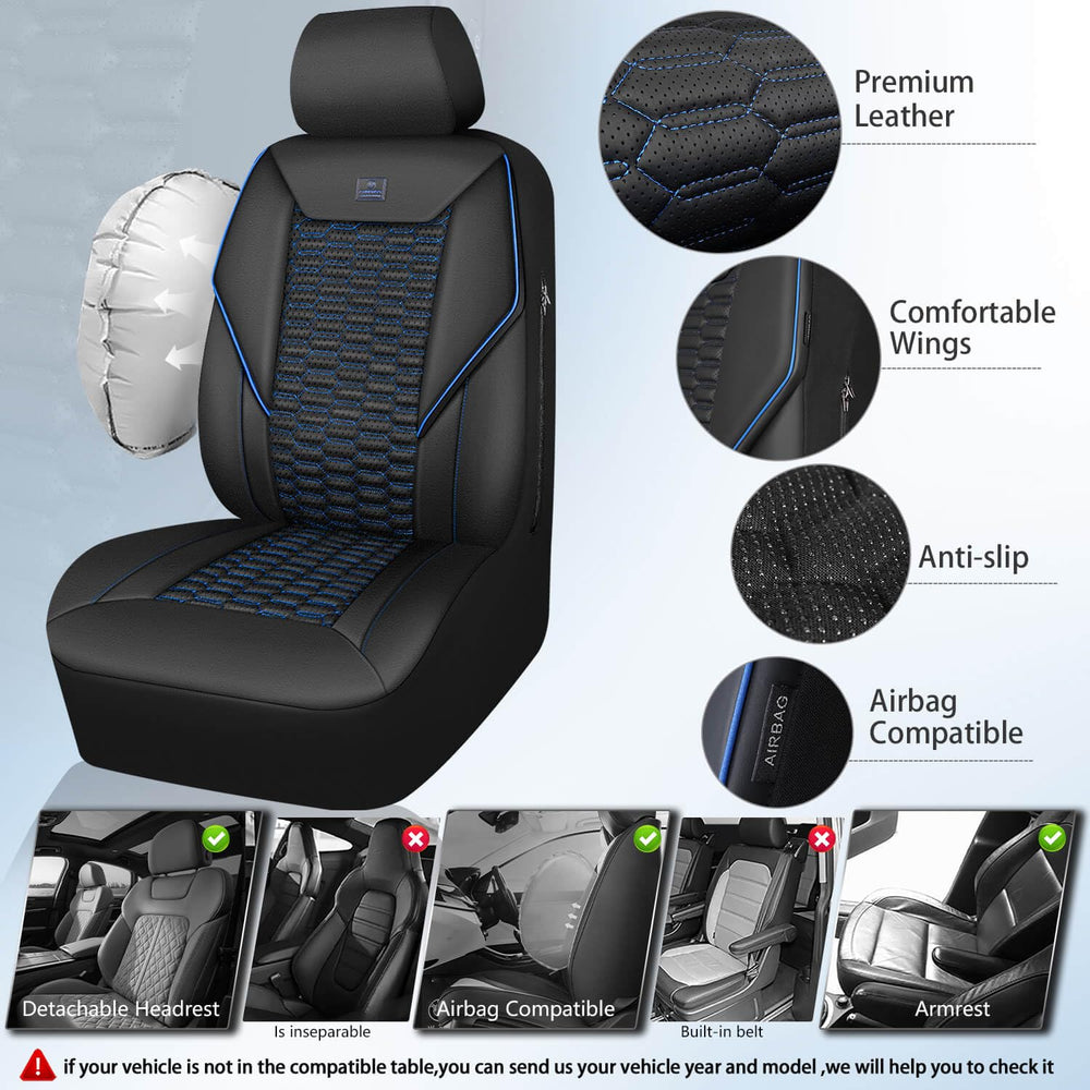 CAR PASS armrest and airbag seam highlighting safe compatibility