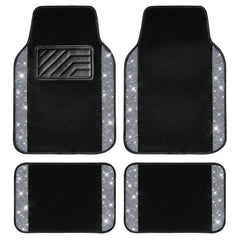 CAR PASS front mat flat view showing glam finish and protection