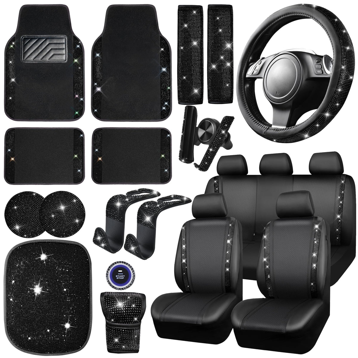 CAR PASS front seat covers showing protection and glamorous finish