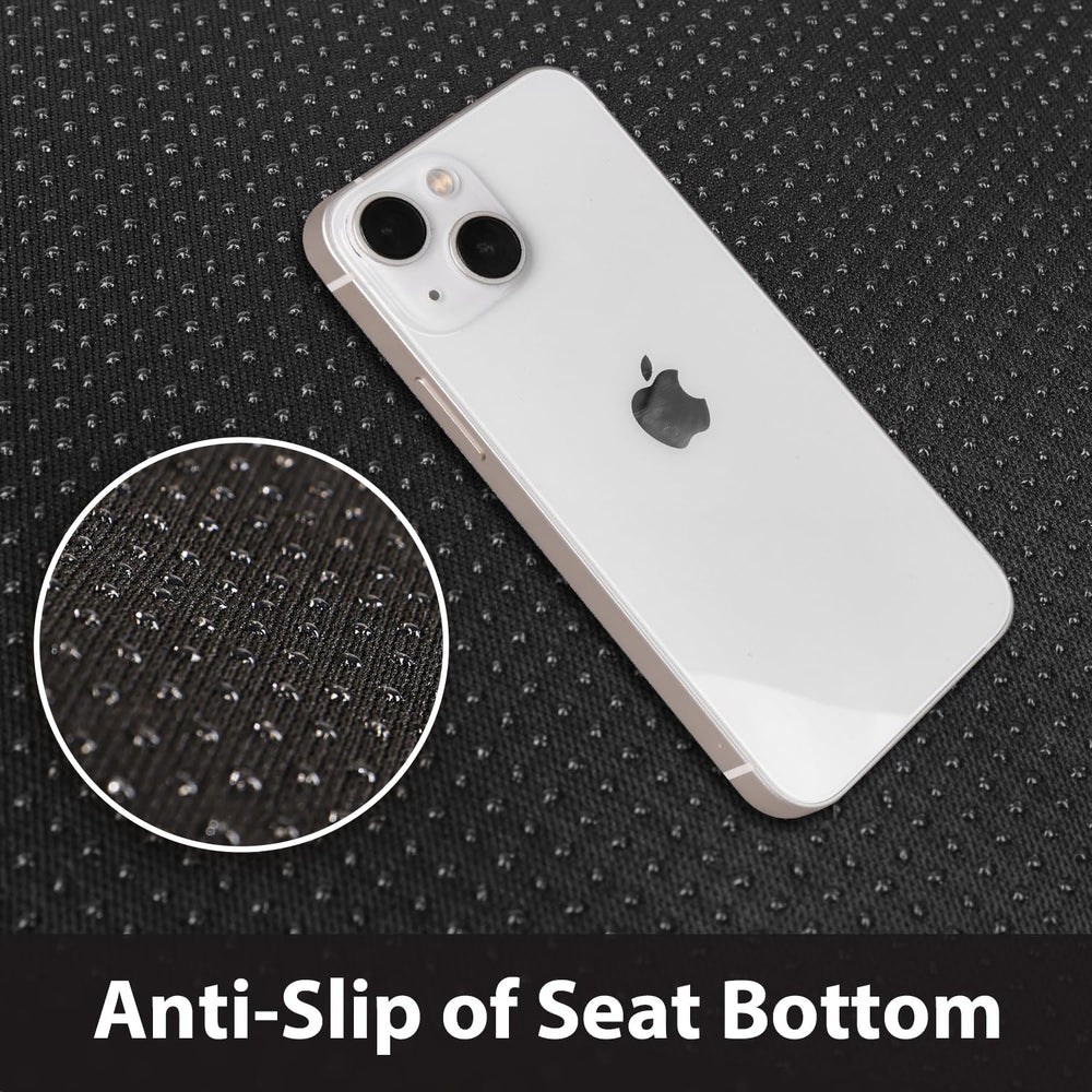 CAR PASS underside anti-slip backing detail providing secure, steady seat hold