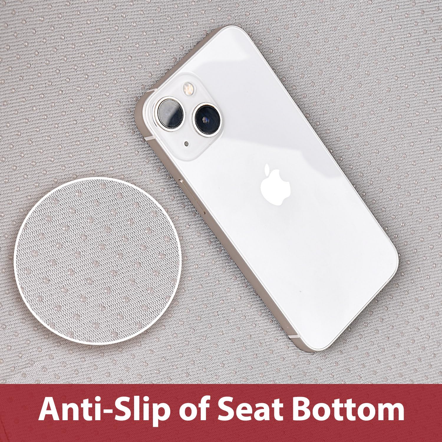 CAR PASS bottom strap and fastener detail providing secure fit