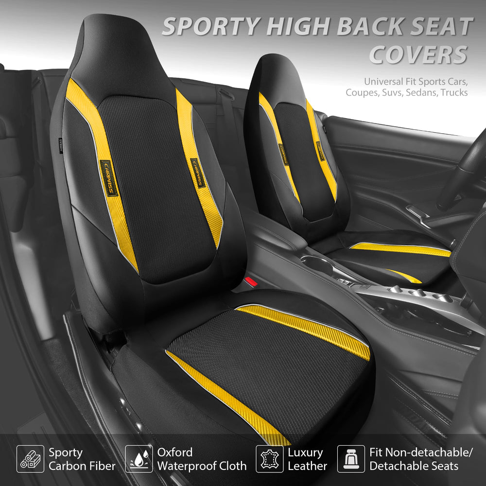 CAR PASS carbon fiber accent close-up highlighting sporty finish