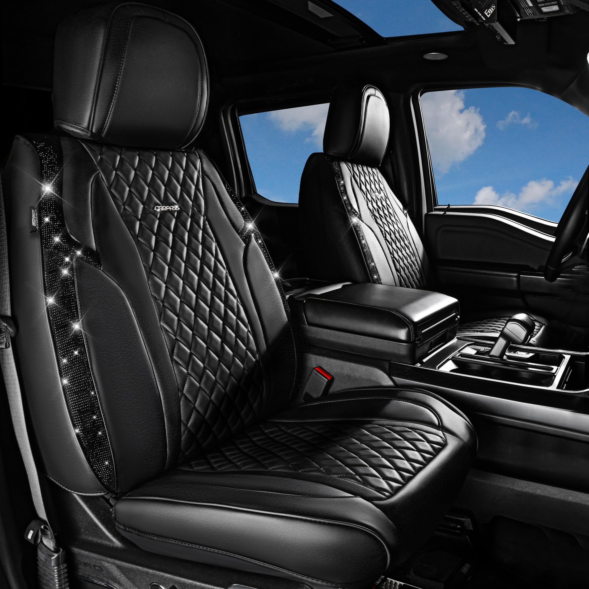 CAR PASS close-up of microfiber Nappa leather texture, durable comfort