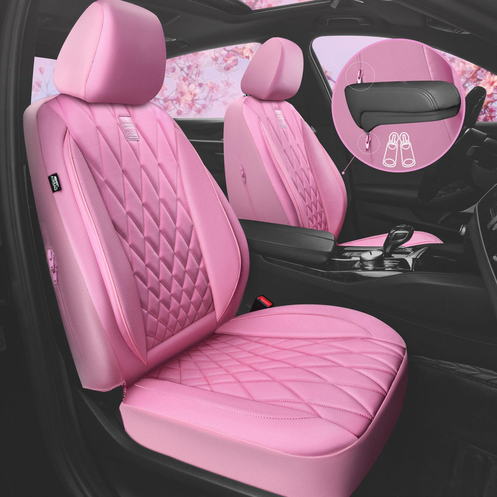 CAR PASS close-up of diamond stitching highlighting luxury look and durability
