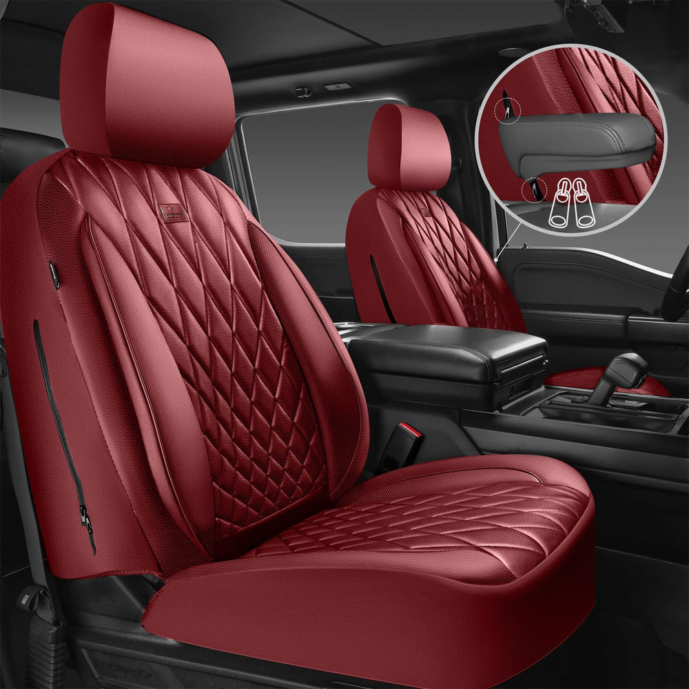 CAR PASS close-up of diamond stitching showing premium texture