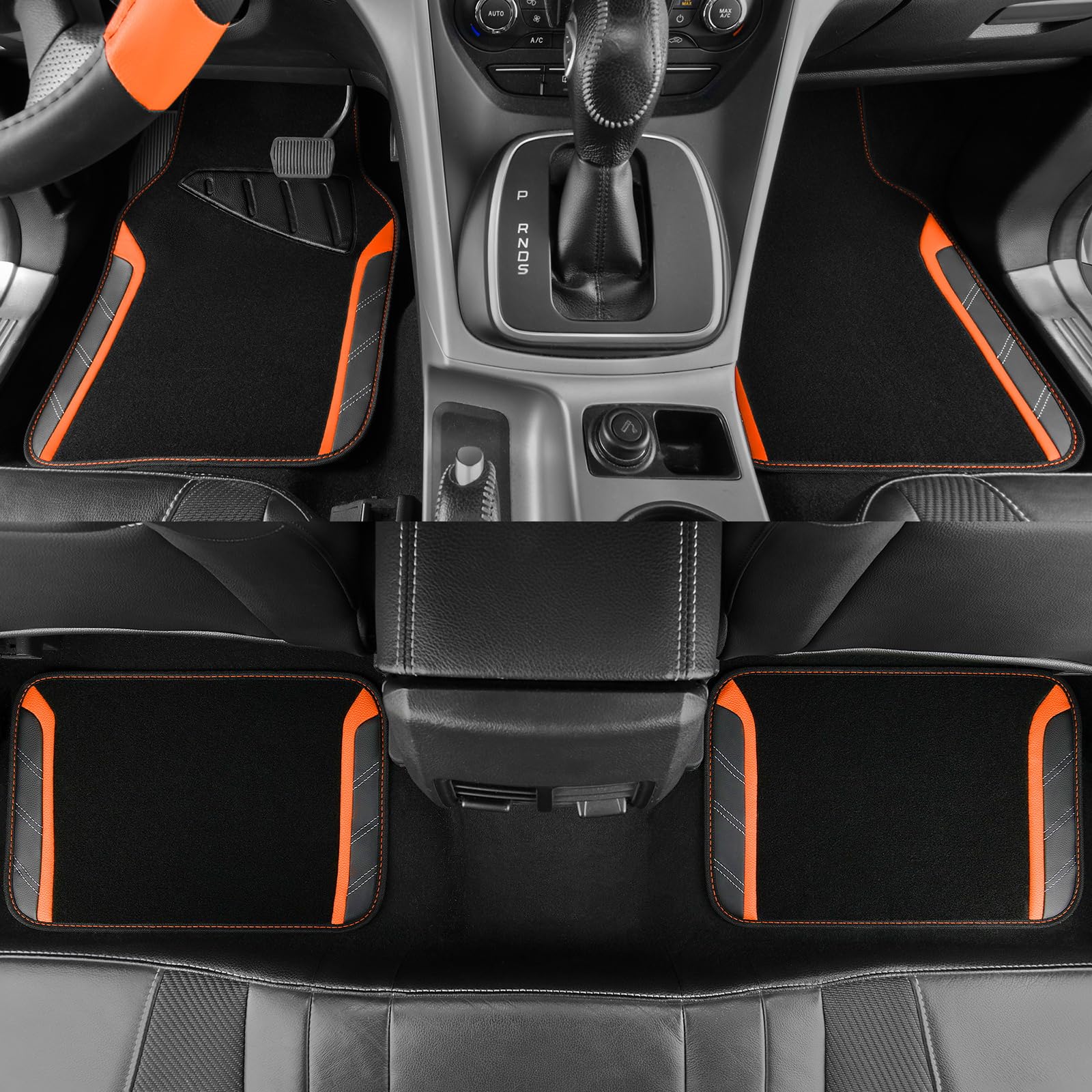 CAR PASS floor mat underside showing heavy nibbed backing for anti-slip safety