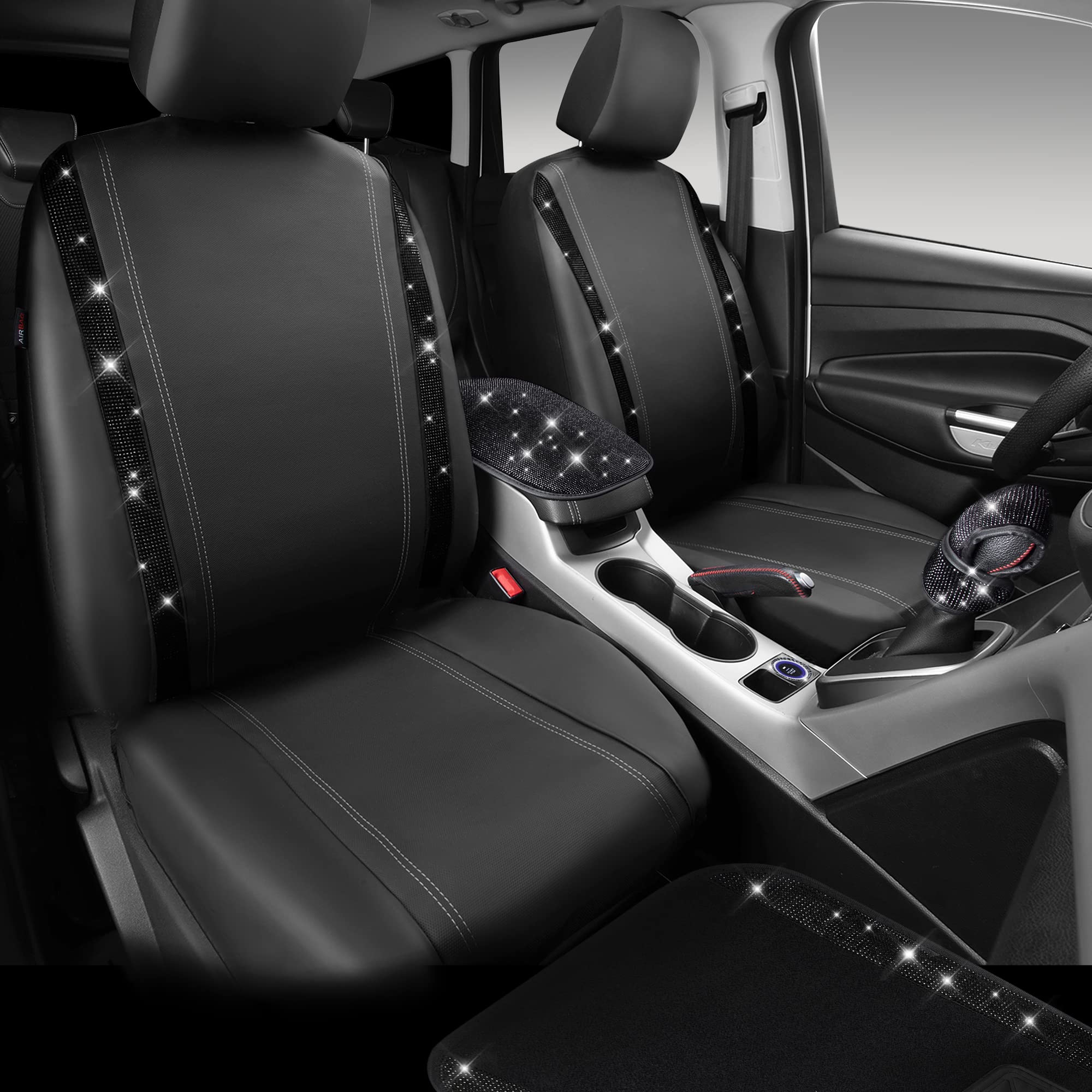 CAR PASS four-piece floor mats protecting carpet with bling style