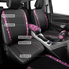 CAR PASS floor mats set layout with front and rear mats visible for protection
