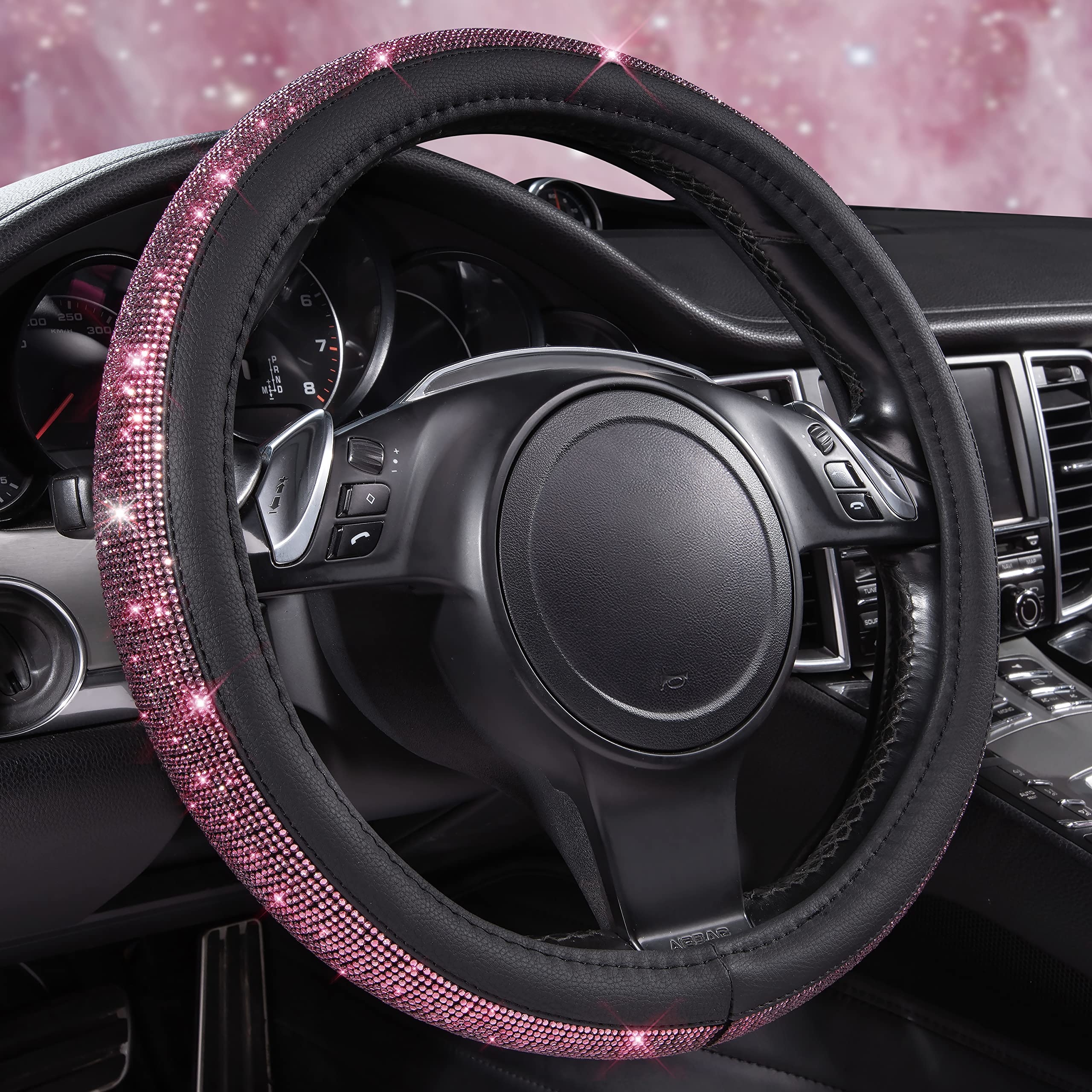CAR PASS front view showing pink black cover and glamorous look