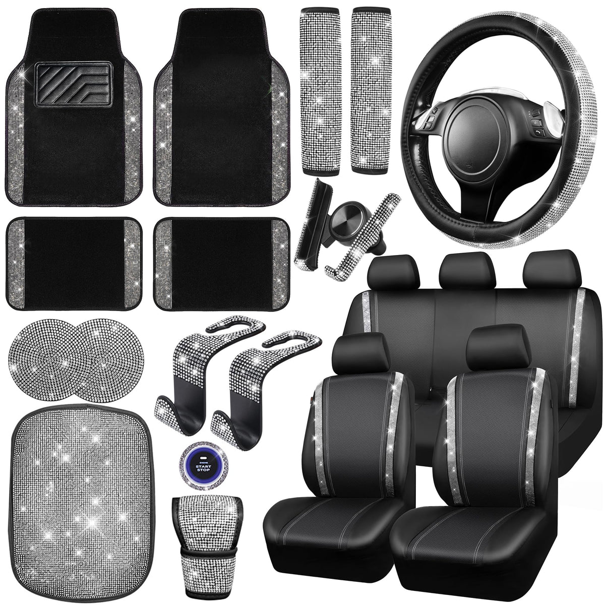 CAR PASS front seat and dashboard view showing cohesive sparkling interior upgrade