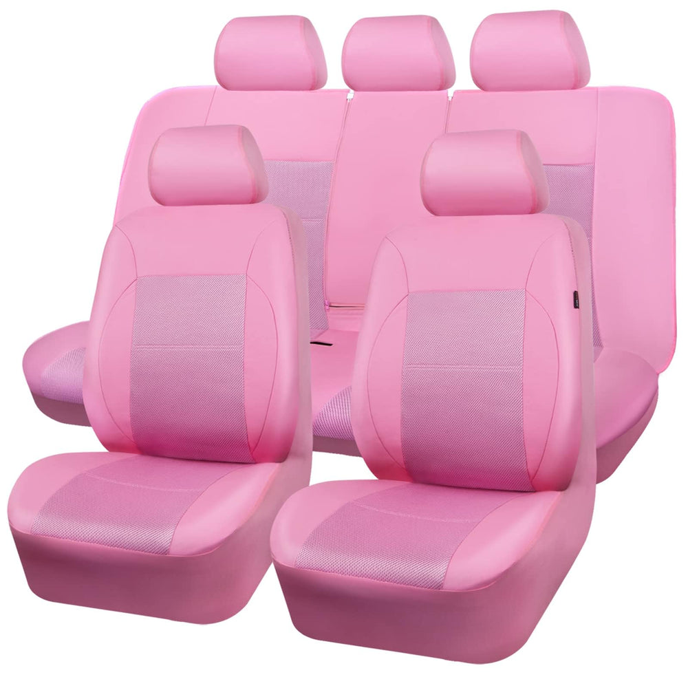 CAR PASS front seat cover packaging showing full set and benefit of protection