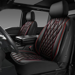 CAR PASS front view showing fitted seat covers and stylish look