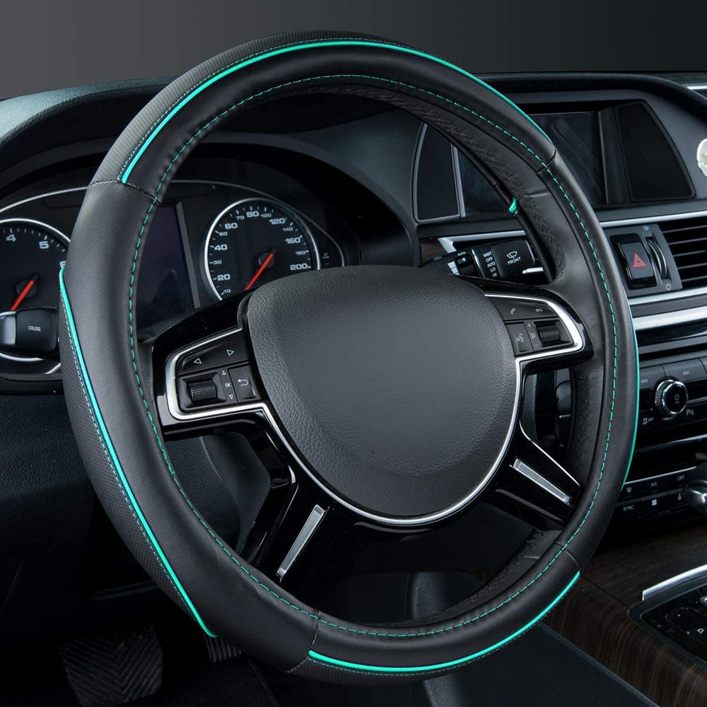 CAR PASS front view showing black and mint piping, stylish cabin upgrade benefit