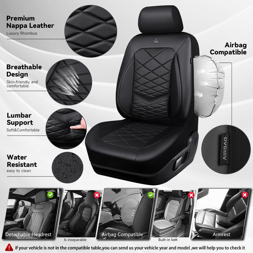 CAR PASS headrest and airbag opening displaying safety-compatible design