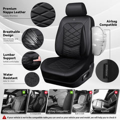 CAR PASS headrest and airbag opening displaying safety-compatible design