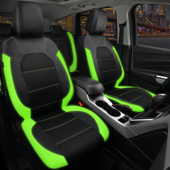 CAR PASS headrest and seatbelt cutouts showing airbag compatibility benefit