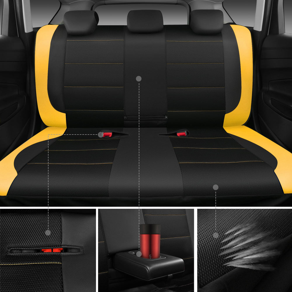 CAR PASS headrest and seatbelt openings showing precise fit and access