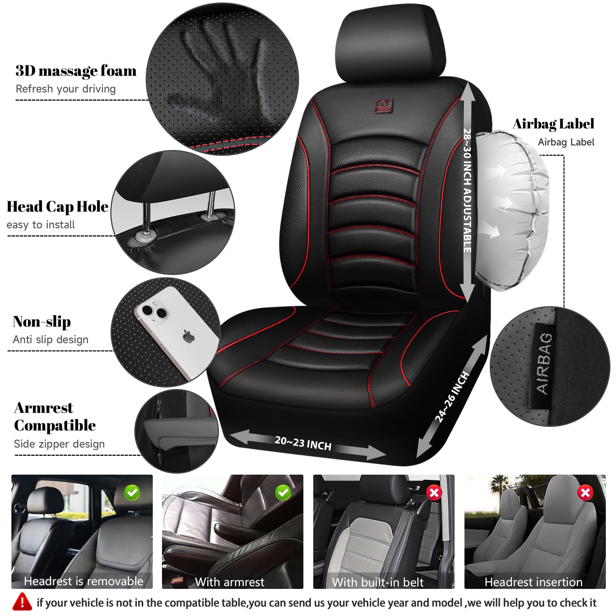CAR PASS headrest cover adjustment demonstrating easy fit and comfort