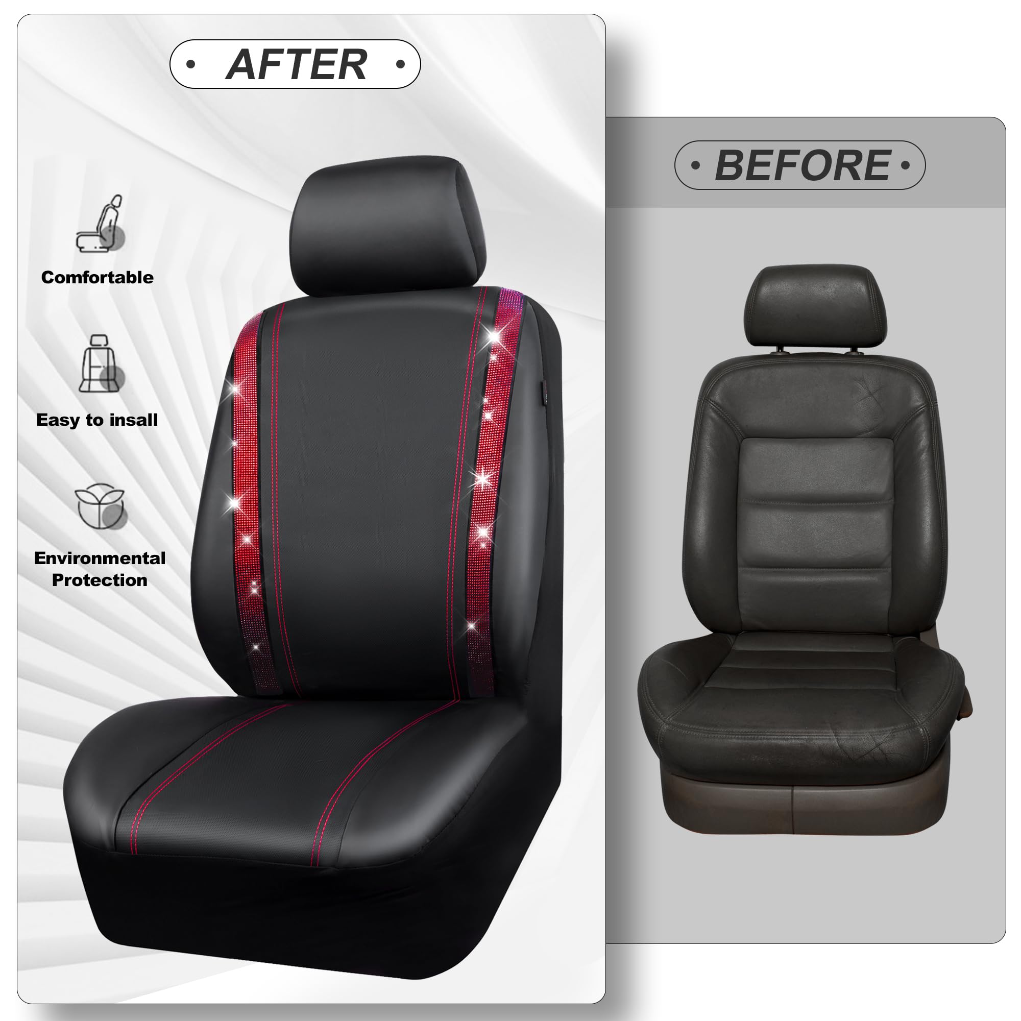 CAR PASS headrest covers arrangement displaying removable convenience