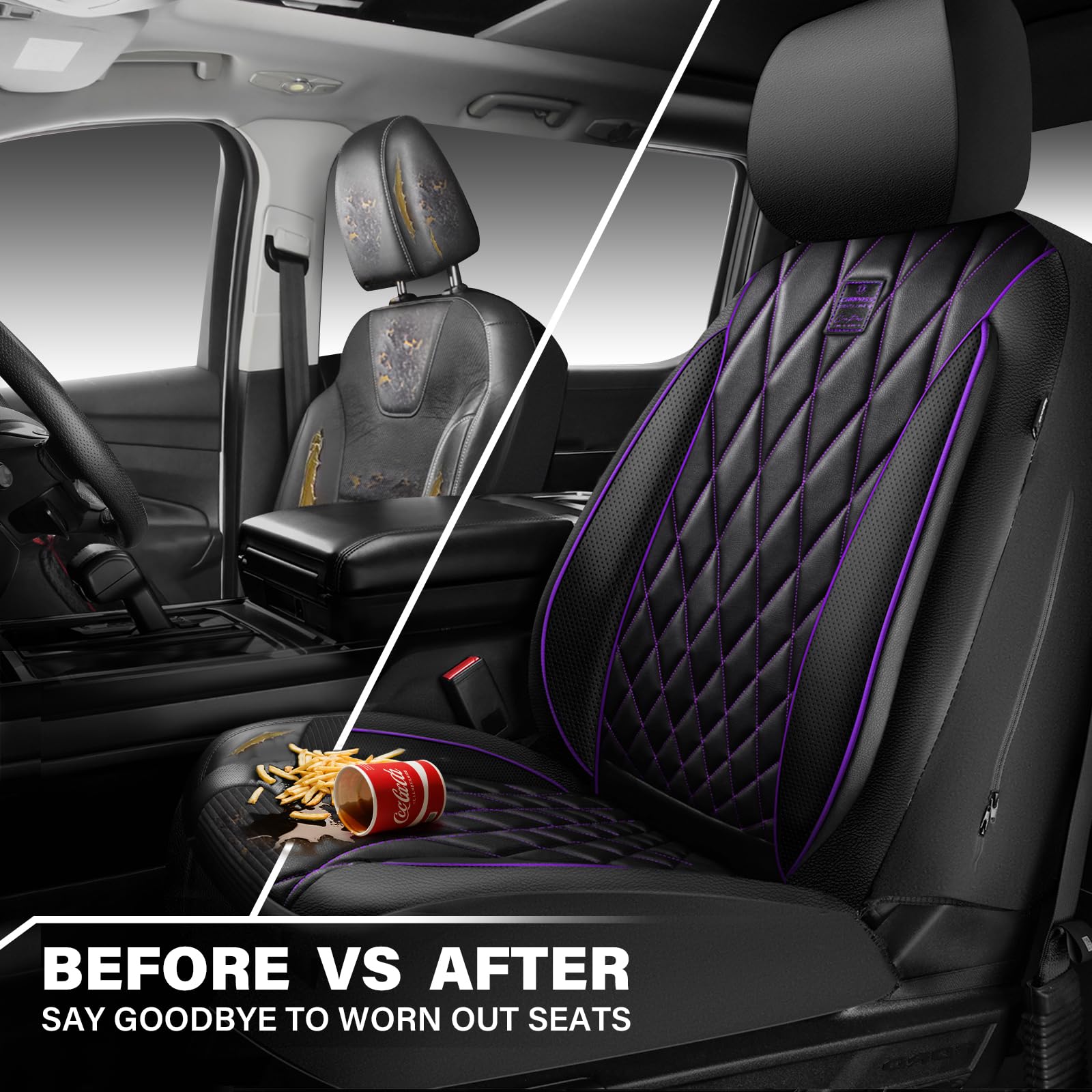CAR PASS separate headrest cover and airbag opening preserving safety function