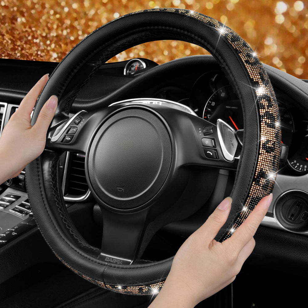 CAR PASS installed on steering wheel inside car, improves grip and style