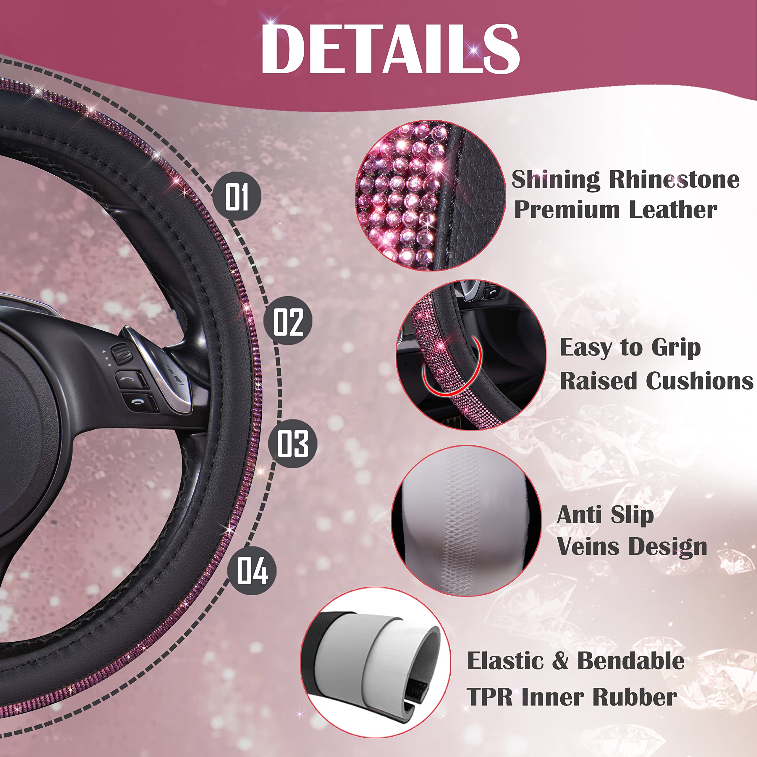 CAR PASS interior rubber dots improving grip and safe handling