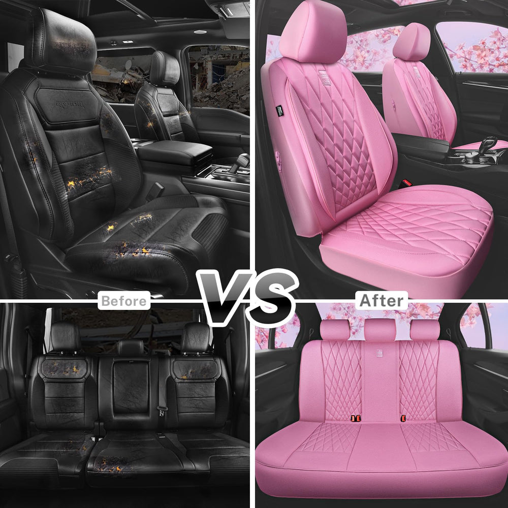 CAR PASS installed full rear view illustrating universal fit across five seats