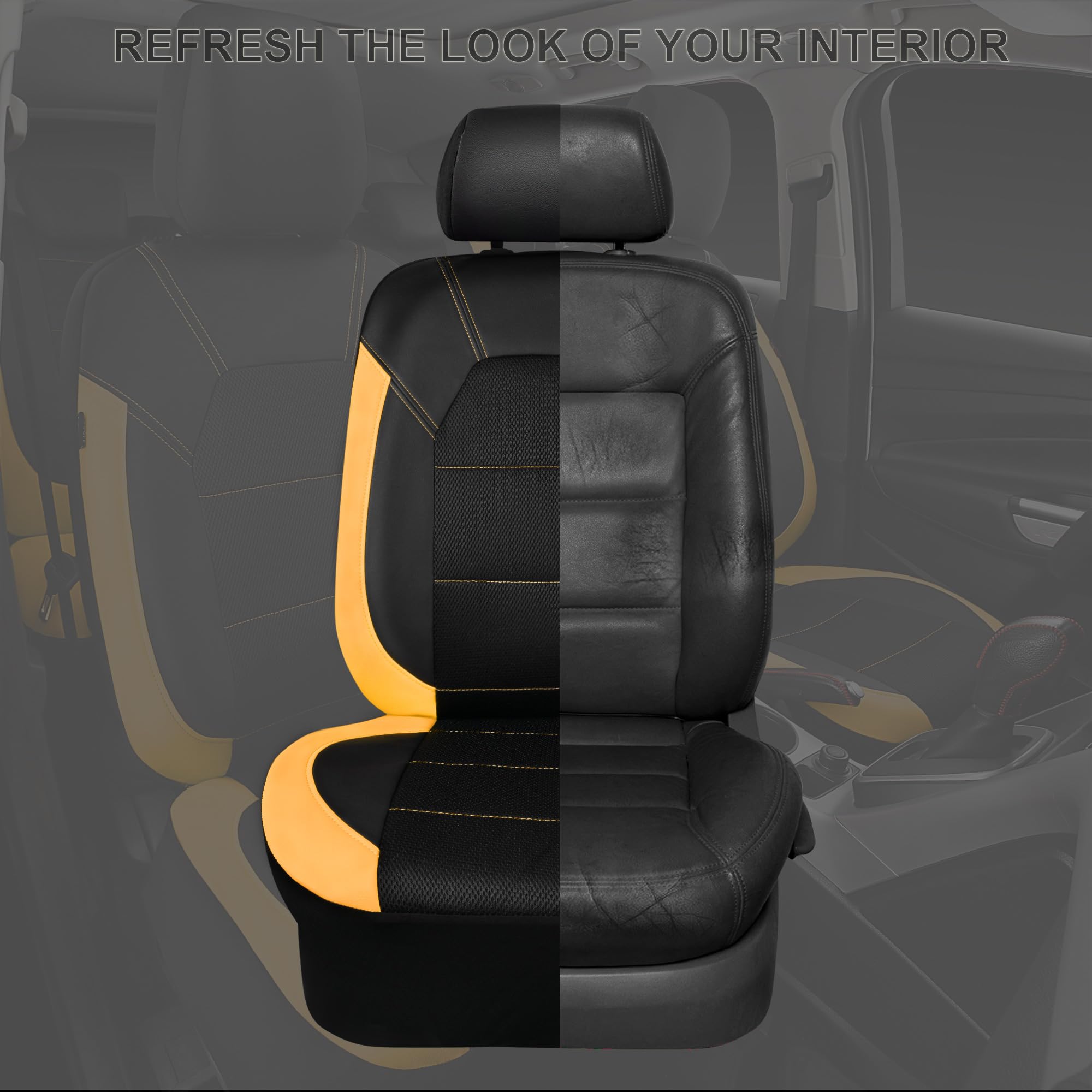 CAR PASS rear bench installed view offering full-set cohesive styling