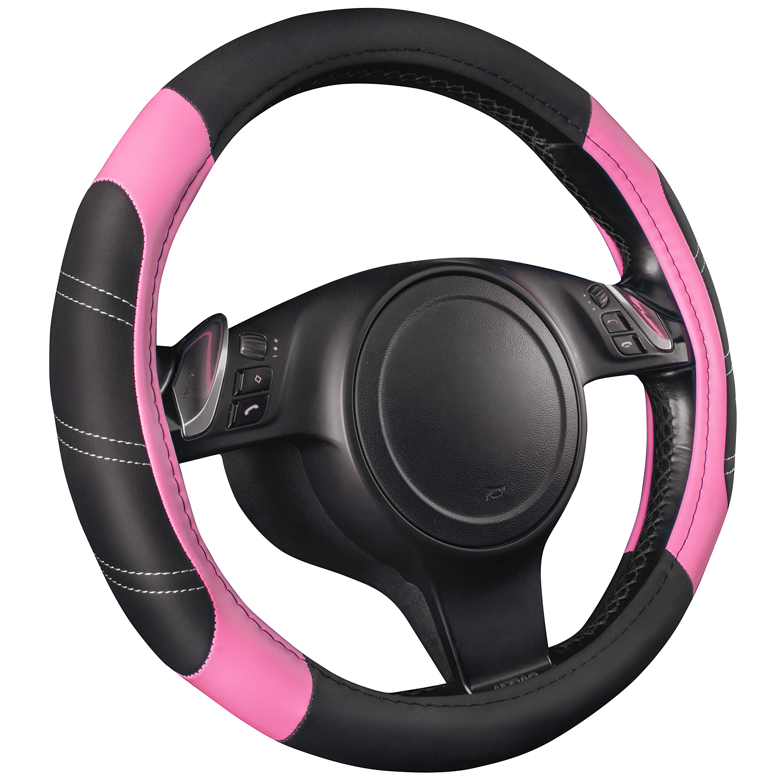CAR PASS close-up of microfiber leather texture highlighting soft touch and easy grip benefit