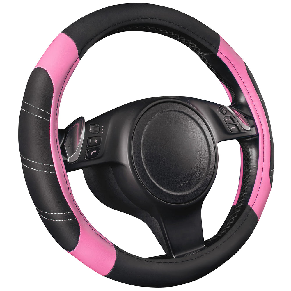 CAR PASS close-up of microfiber leather texture highlighting soft touch and easy grip benefit