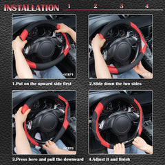 CAR PASS installed on steering wheel showing improved grip and comfort