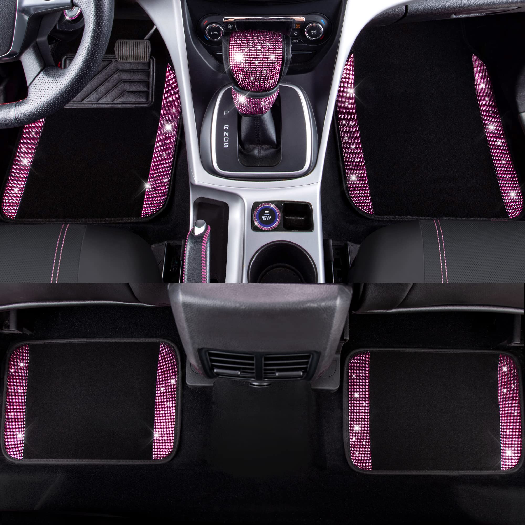 CAR PASS mats anti-slip nibs underside showing secure grip benefit