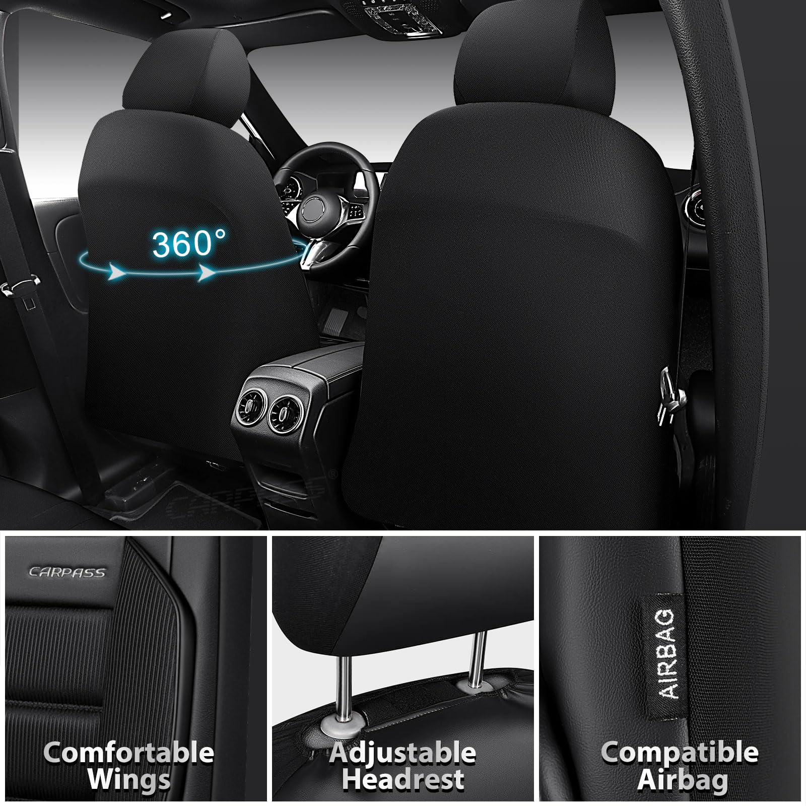 CAR PASS memory foam cross-section displaying thick cushioning support