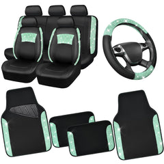 CAR PASS front seat covers showing elegant mint finish and protective benefit