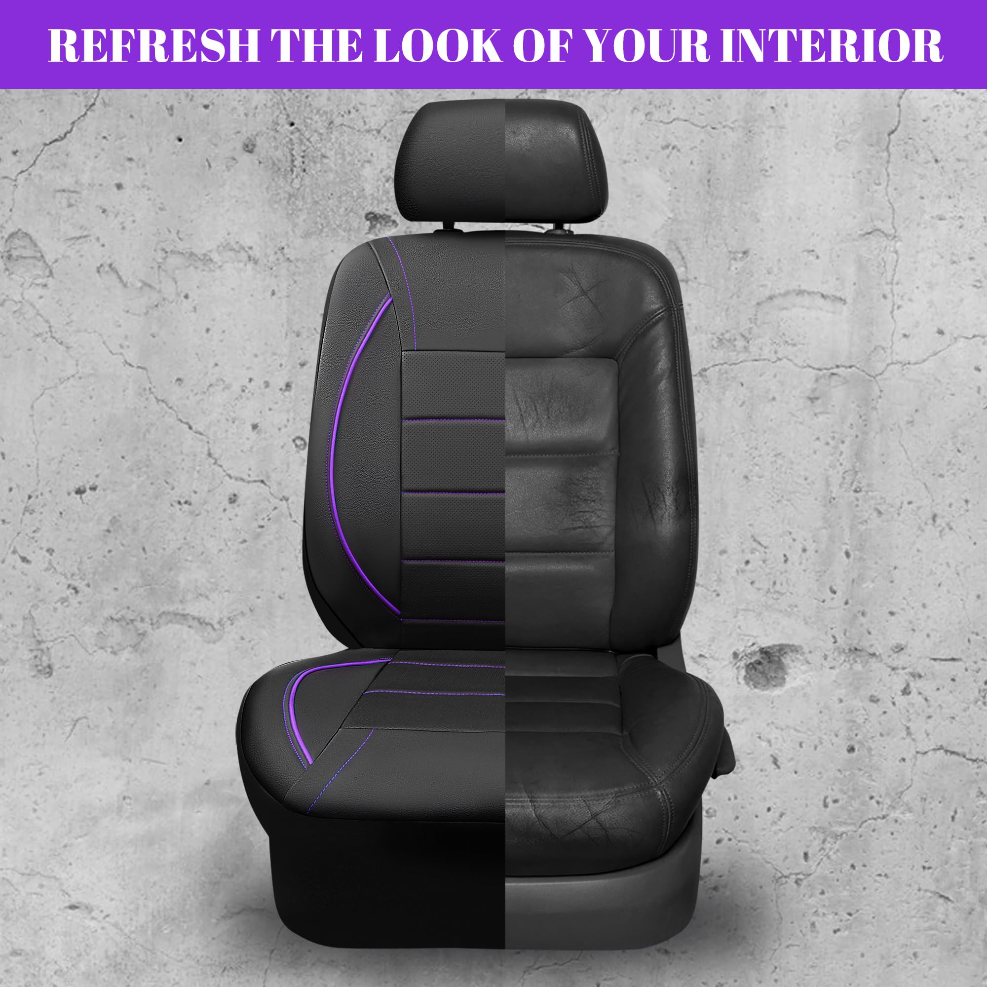 CAR PASS PU leather texture closeup showing durable, easy-clean surface
